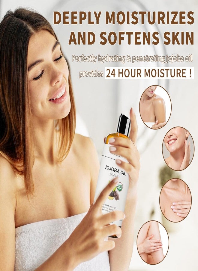 MAYJAM Jojoba Oil Organic USDA Certified 16 Oz, 100% Pure & Natural Jojoba Oils for Skin, Hair, Face, Nails, Body Massage, Cold Pressed Unrefined Carrier Oil for Essential Oils Mixing - Image 5